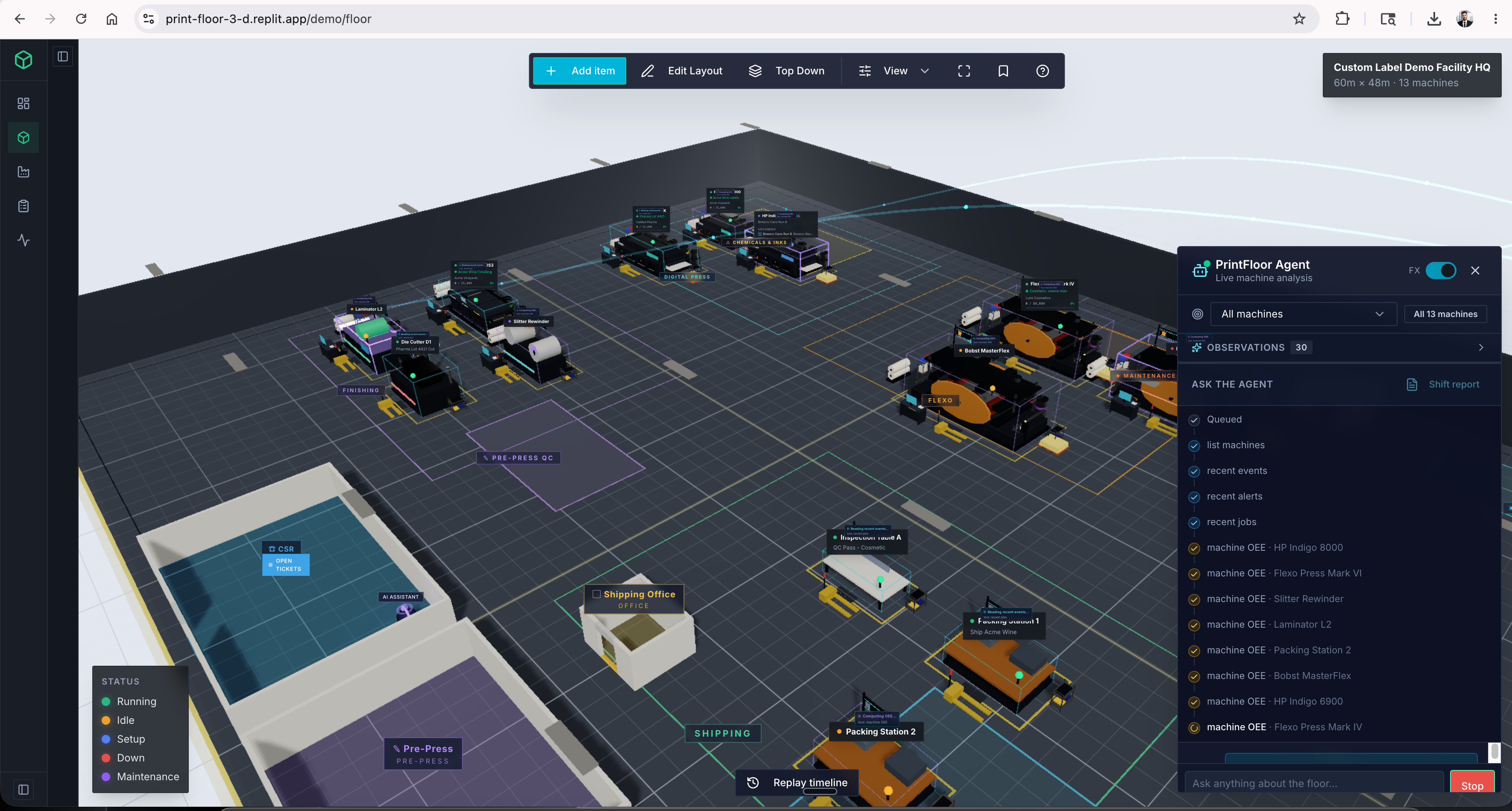 Print Floor 3D preview